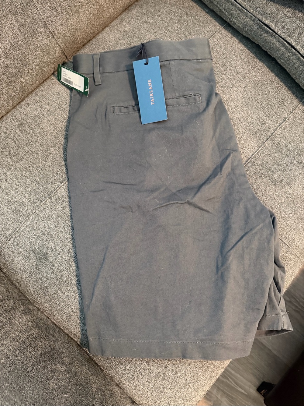 Fairlane Men's Flat Front Shorts in Dark Gray